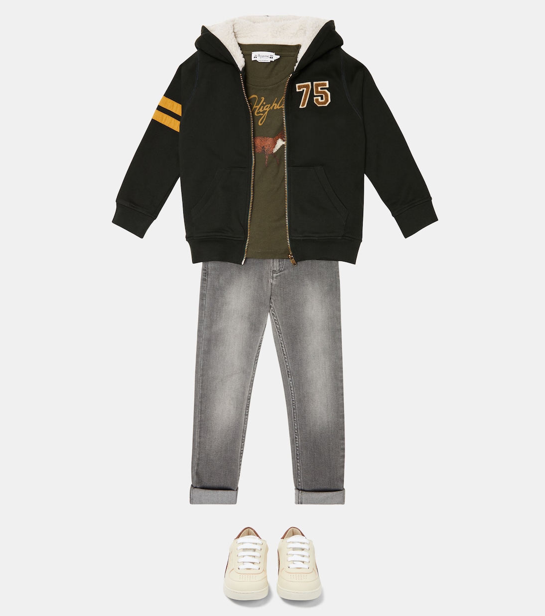 Braford cotton jersey hoodie | Bonpoint