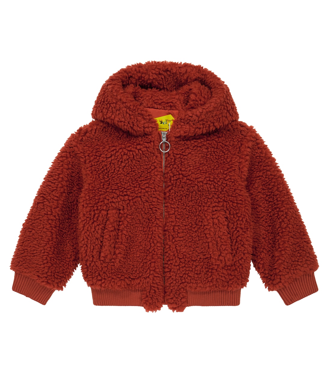 Sudadera de borrego sintetico en naranja Off White Kids Mytheresa