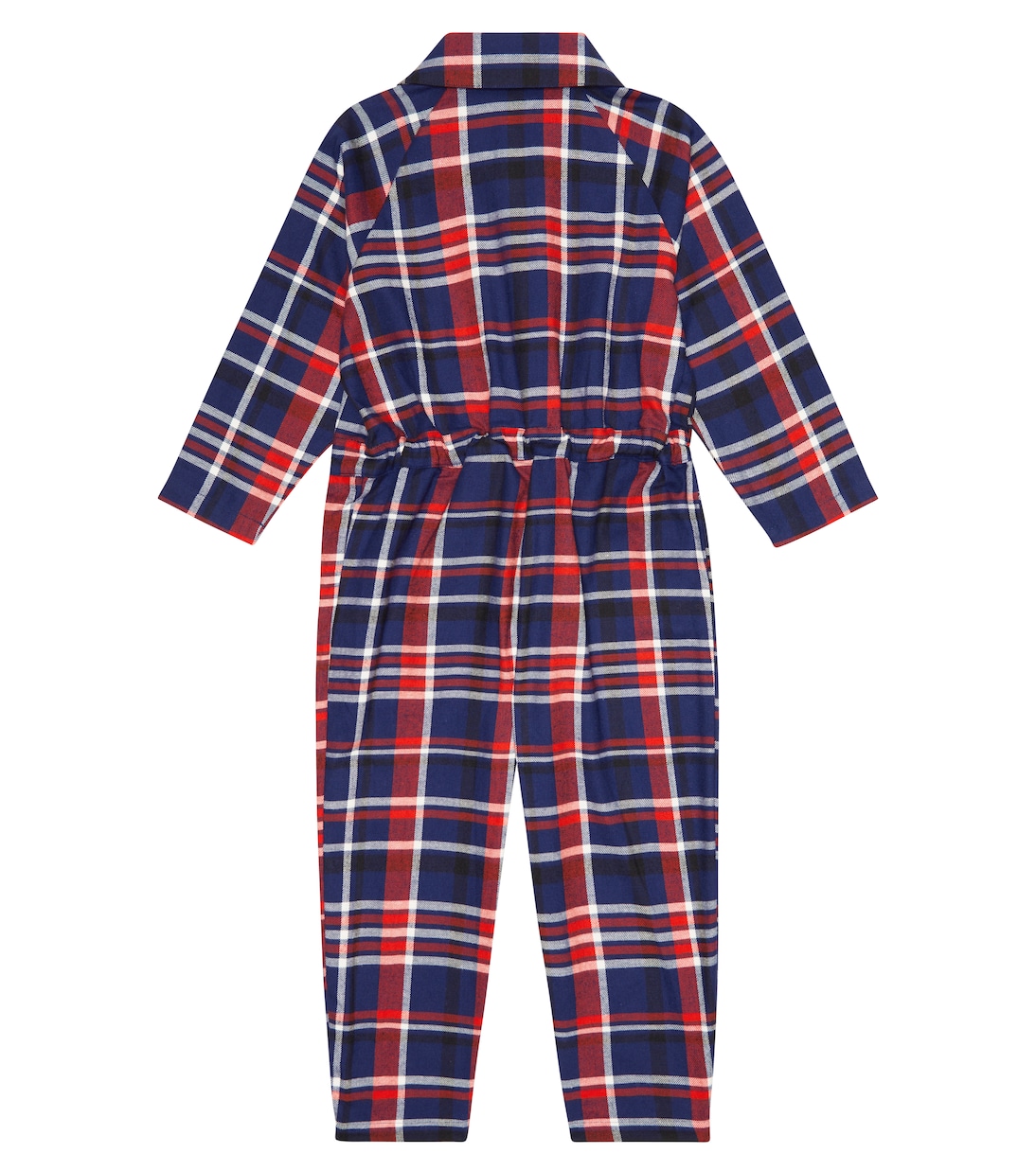 Checked cotton flannel jumpsuit | Mini Rodini