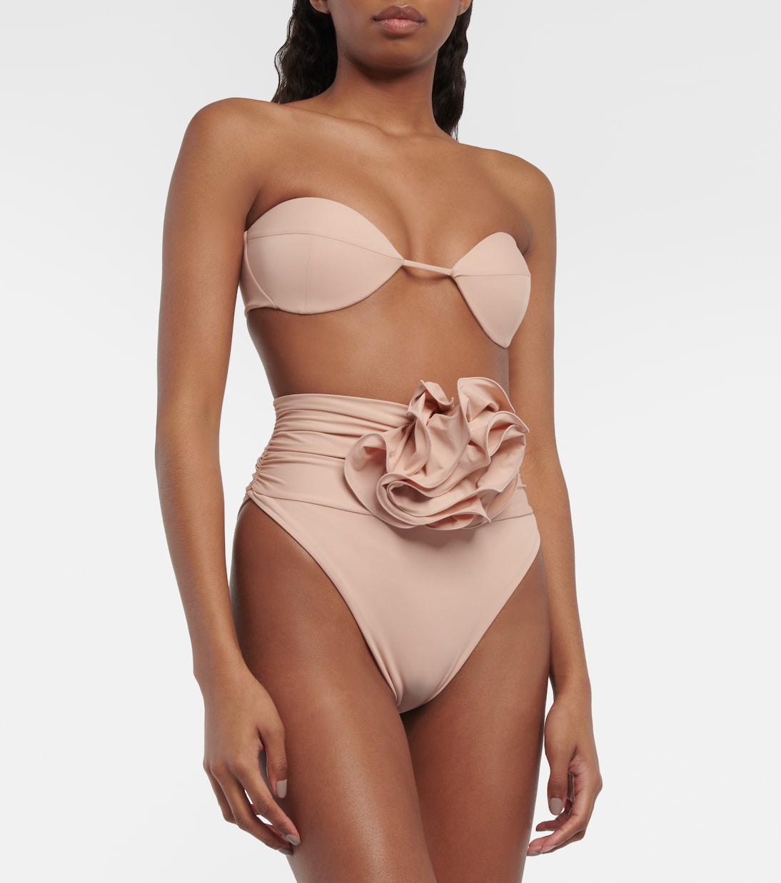 Top de bikini bandeau floral | Magda Butrym