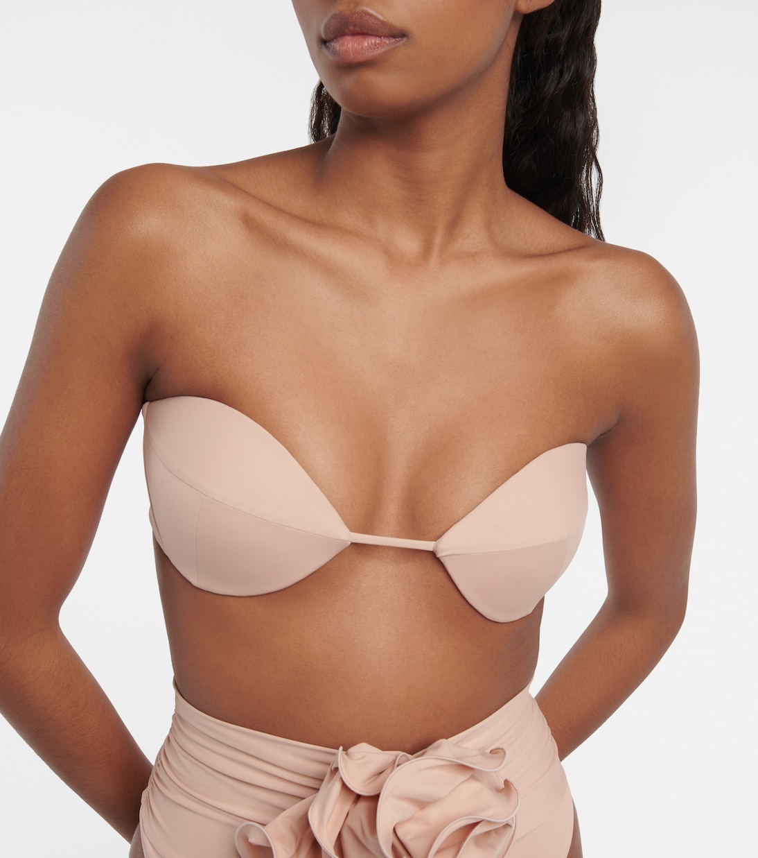 Top de bikini bandeau floral | Magda Butrym