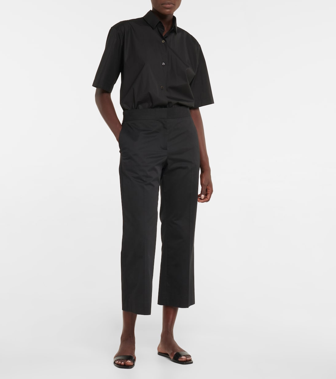 Bapri cotton-blend cropped pants | The Row