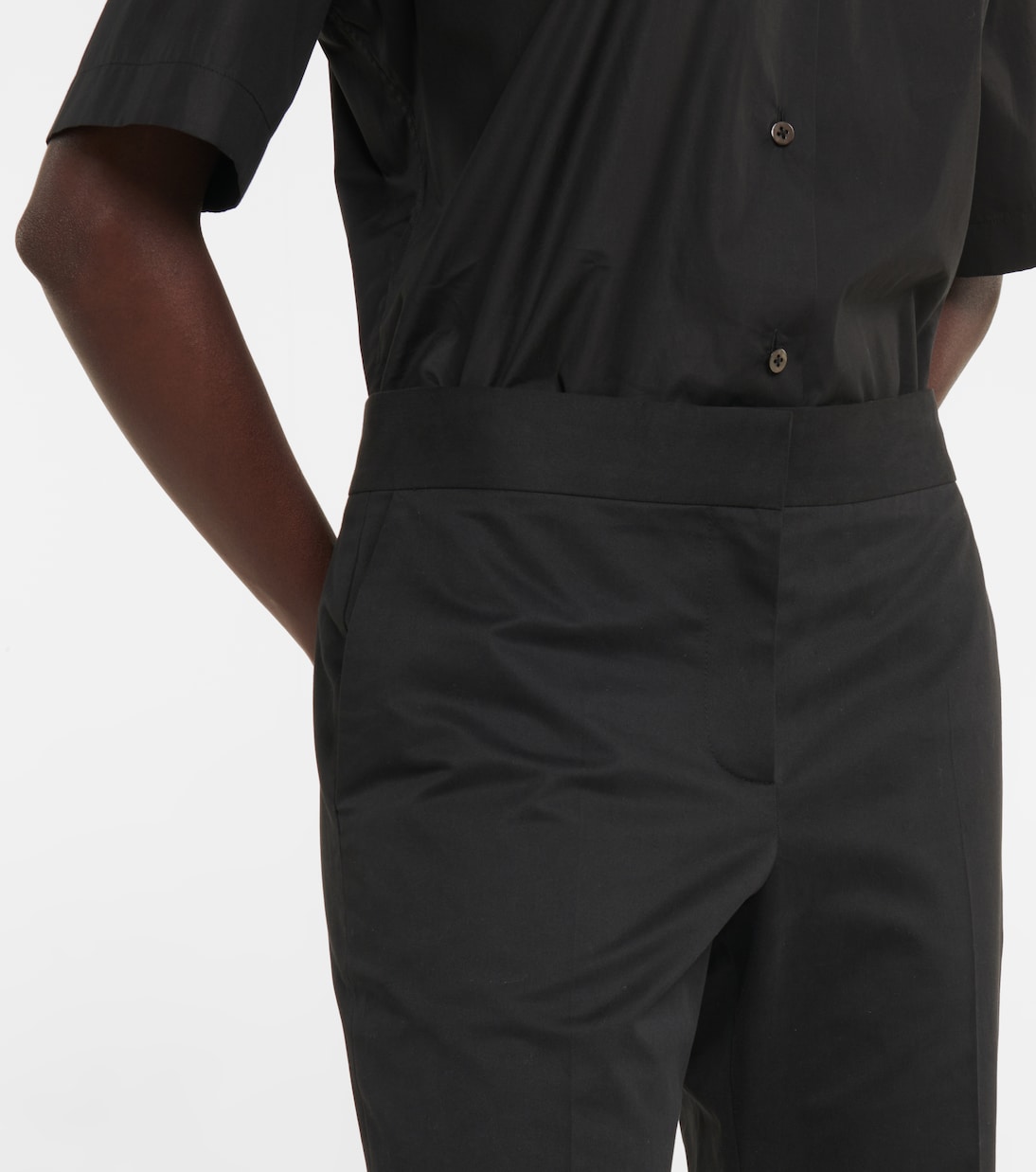 Bapri cotton-blend cropped pants | The Row