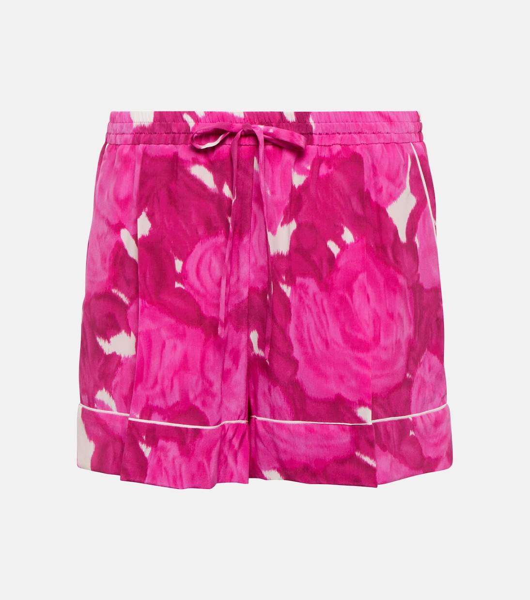 Shorts in seta con stampa | Valentino