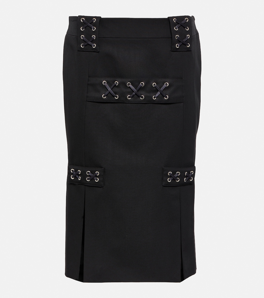 Jupe midi à taille basse à ornements | Alessandra Rich