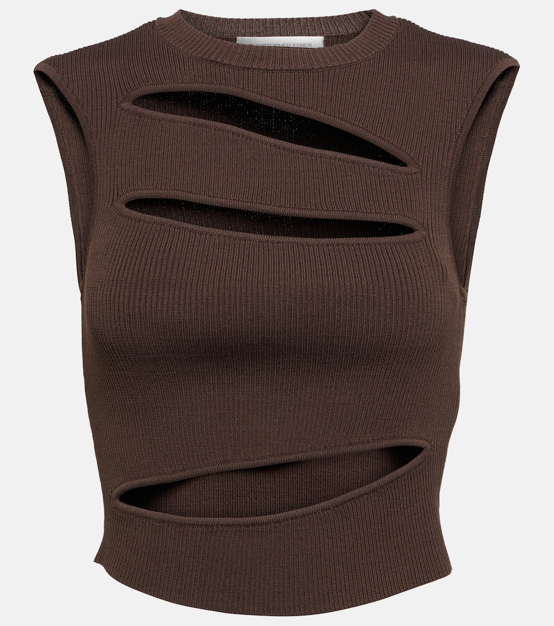 Top in maglia a coste con cut-out | Christopher Esber
