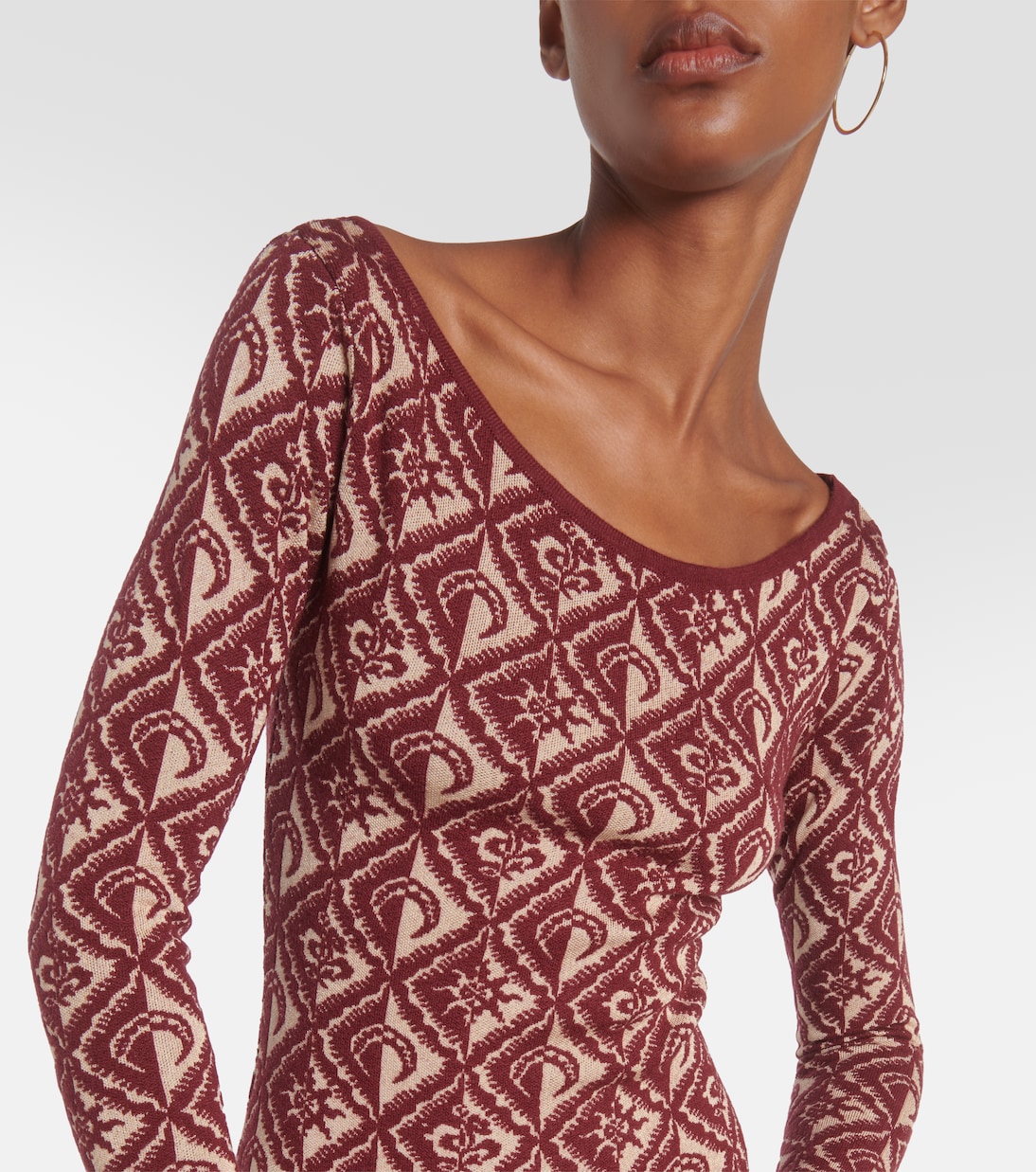 Moon Diamant jacquard wool-blend minidress | Marine Serre