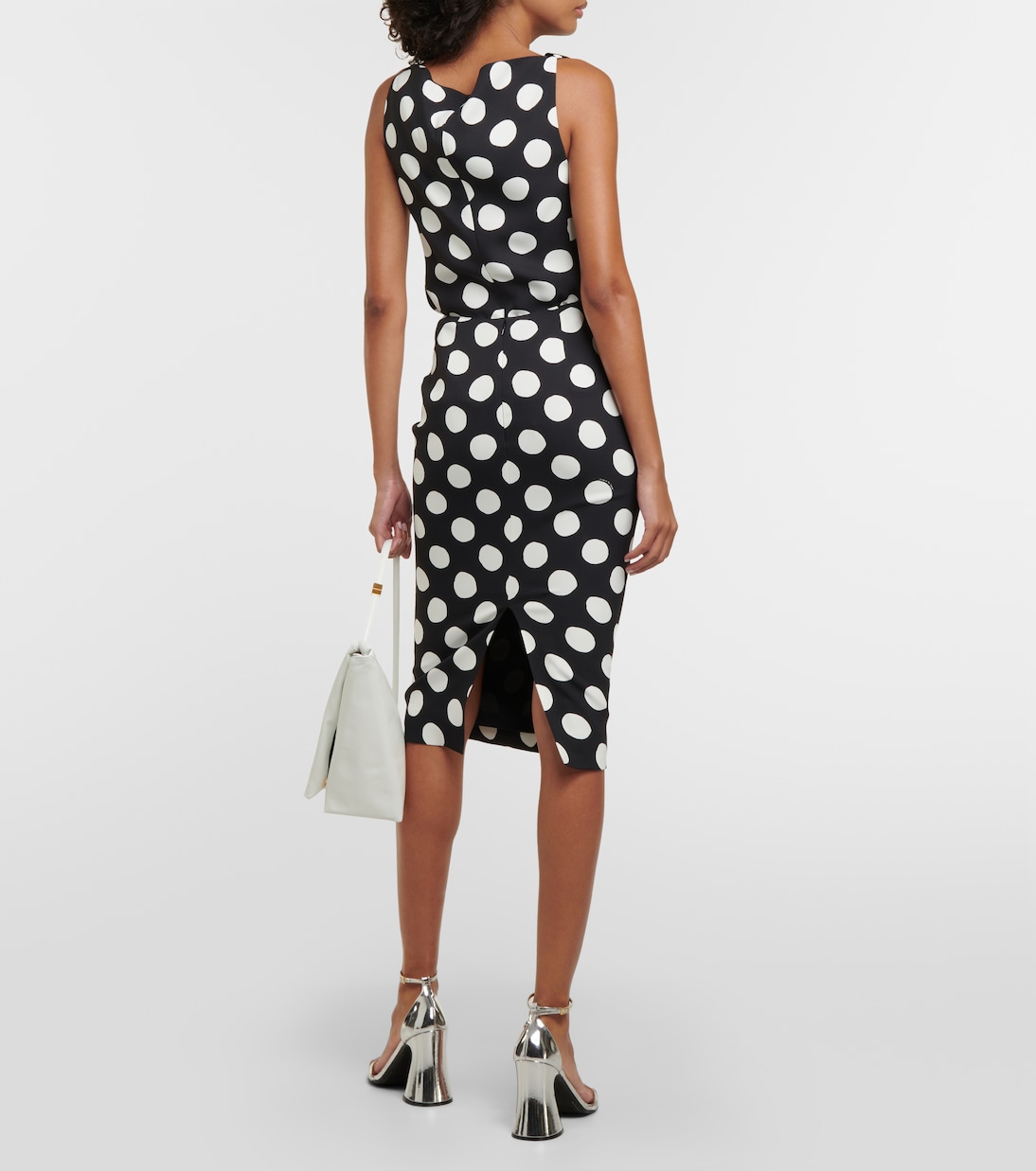 Falda midi de cady con lunares | Marni