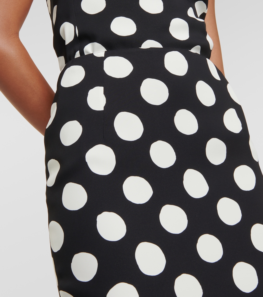 Falda midi de cady con lunares | Marni