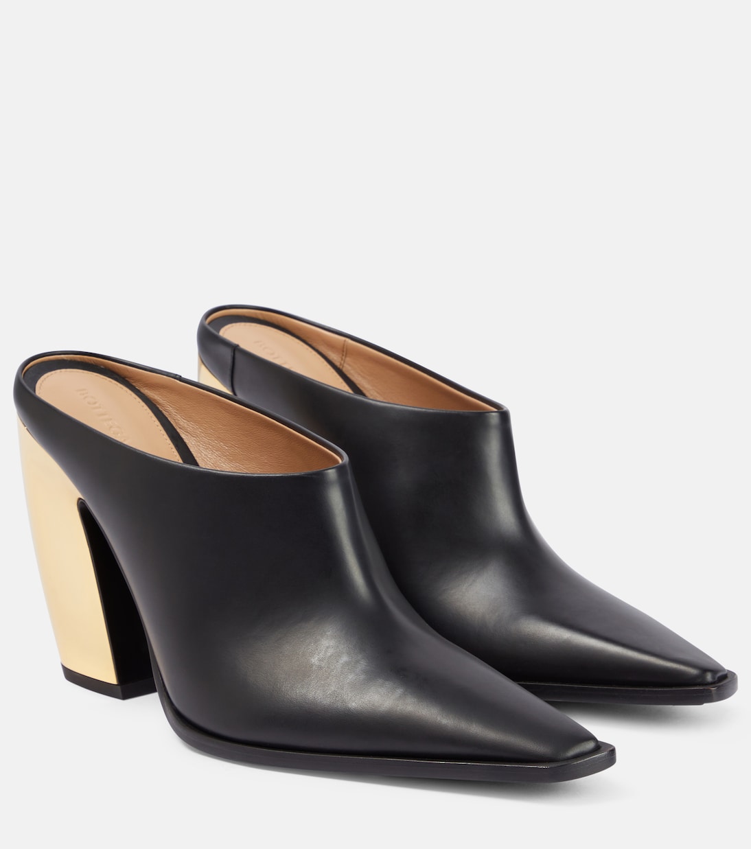 Tex leather mules in black Bottega Veneta Mytheresa