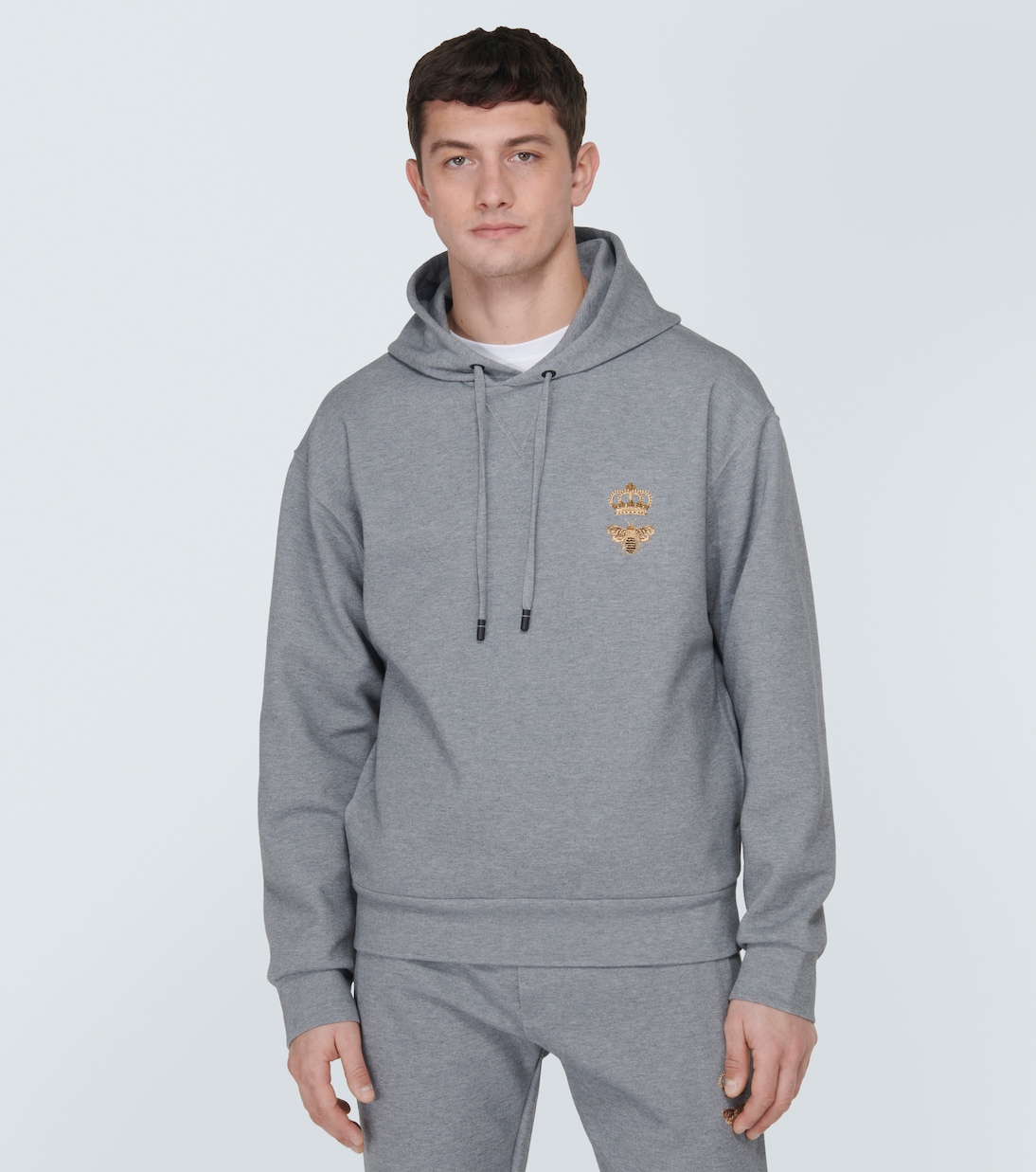 Felpa in jersey con cappuccio e ricamo | Dolce&Gabbana