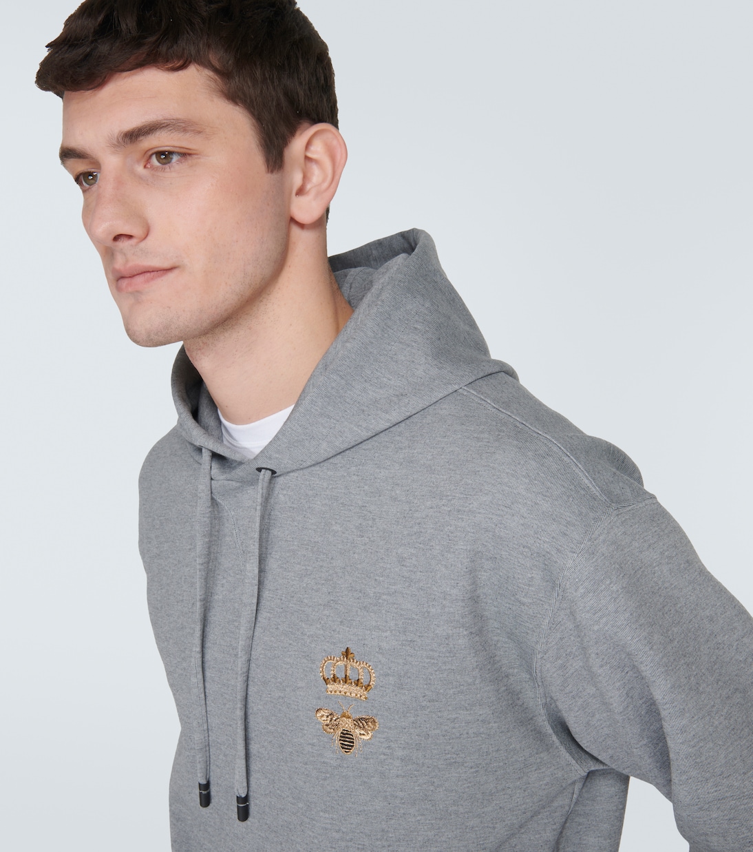 Felpa in jersey con cappuccio e ricamo | Dolce&Gabbana