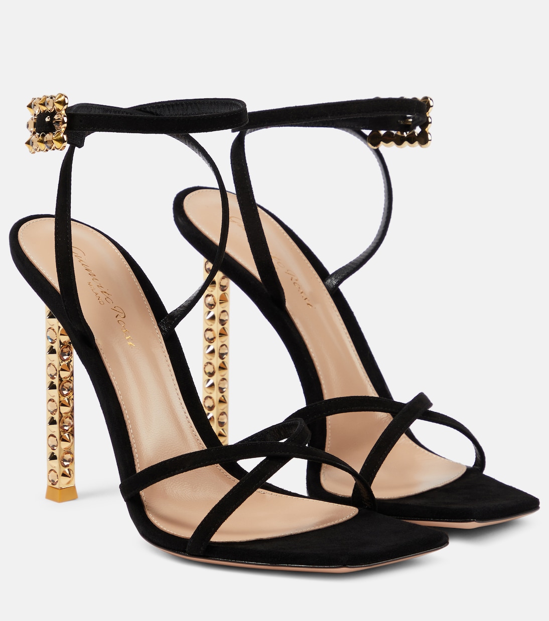 Verzierte Sandalen Wonder aus Veloursleder | Gianvito Rossi