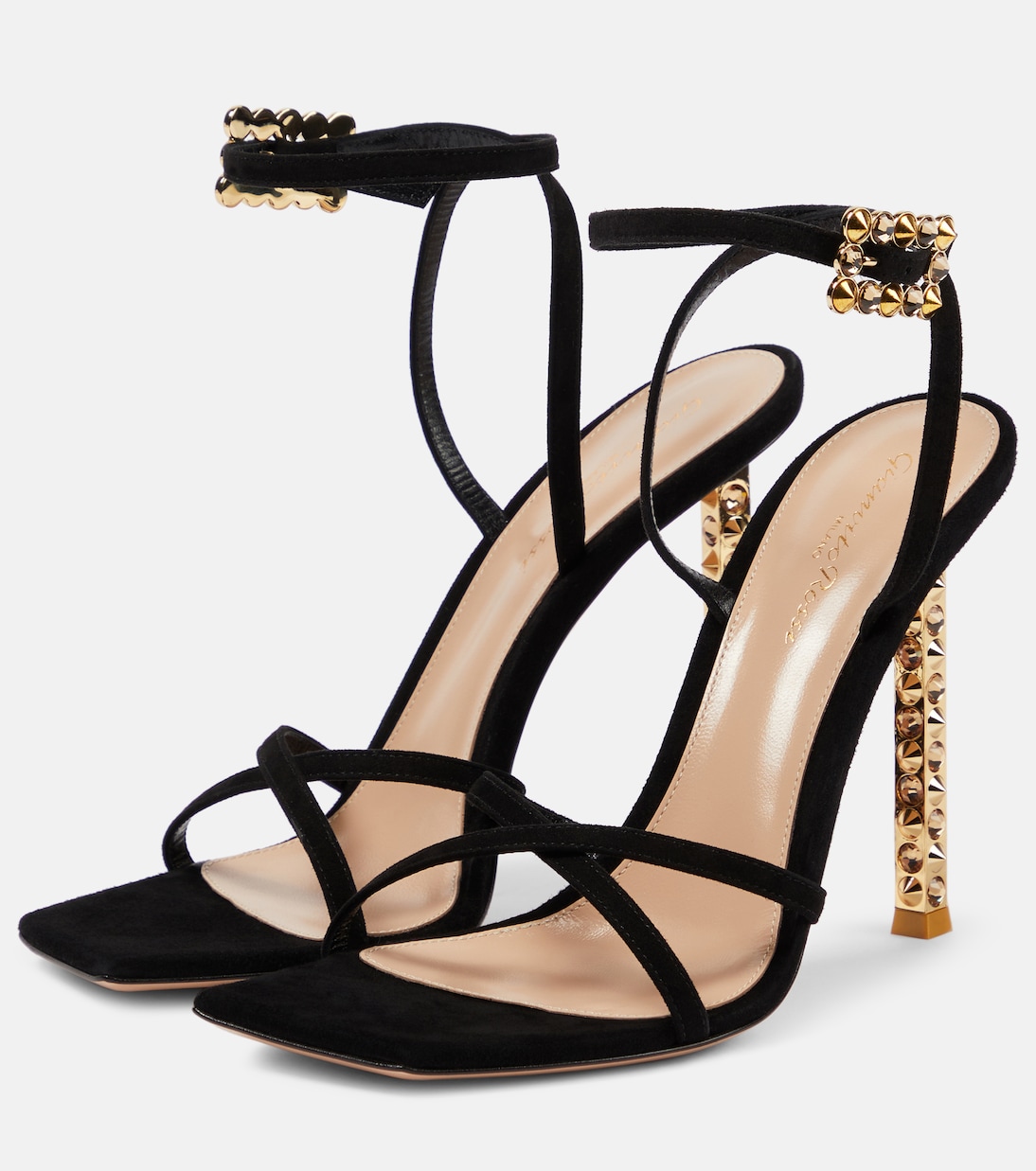 Verzierte Sandalen Wonder aus Veloursleder | Gianvito Rossi