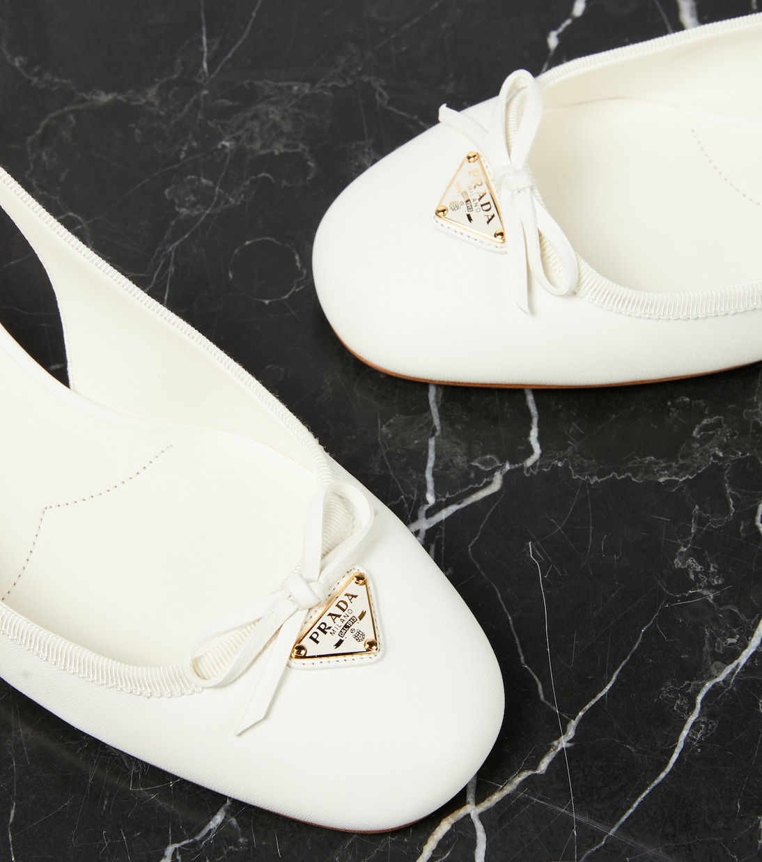 Slingback-Pumps 35 aus Leder | Prada