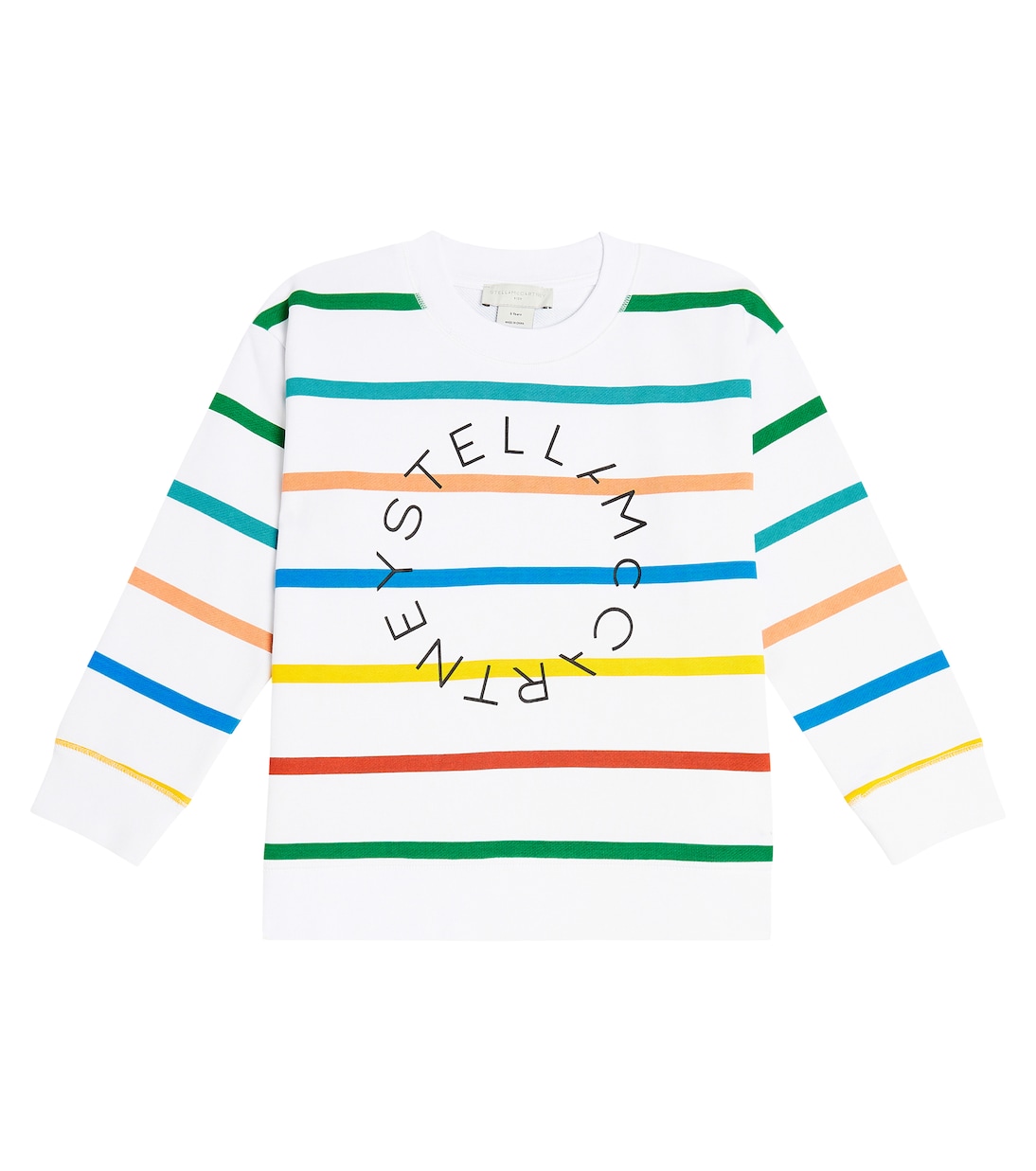 Felpa in jersey di cotone a righe | Stella McCartney Kids