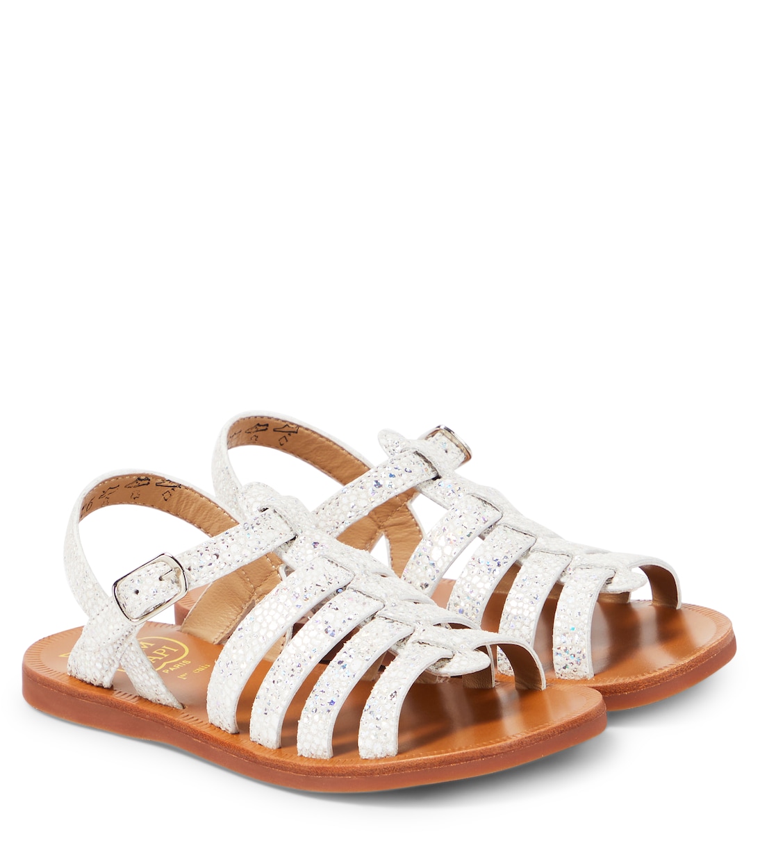 Sandali Plagette Strap in pelle | Pom d'Api