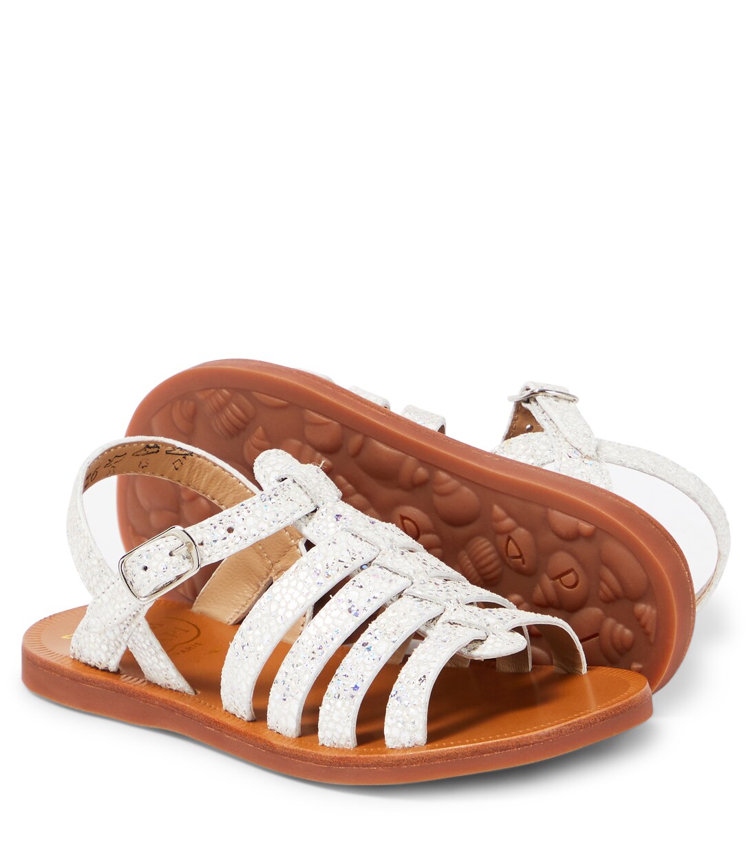 Sandali Plagette Strap in pelle | Pom d'Api