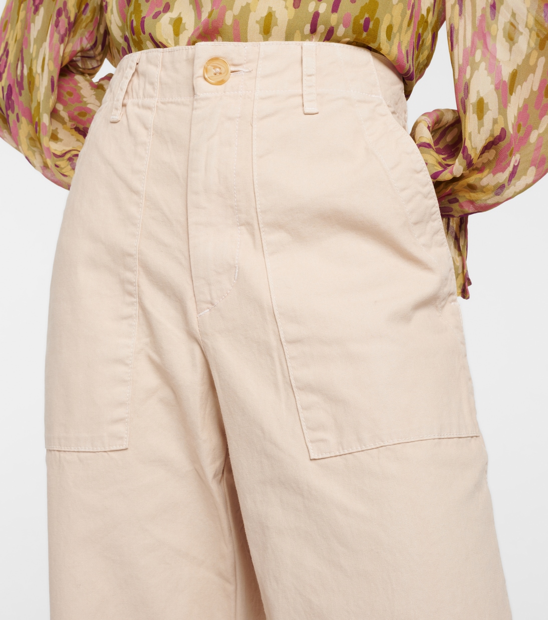 Pantaloni cropped a gamba larga Mya in cotone | Velvet