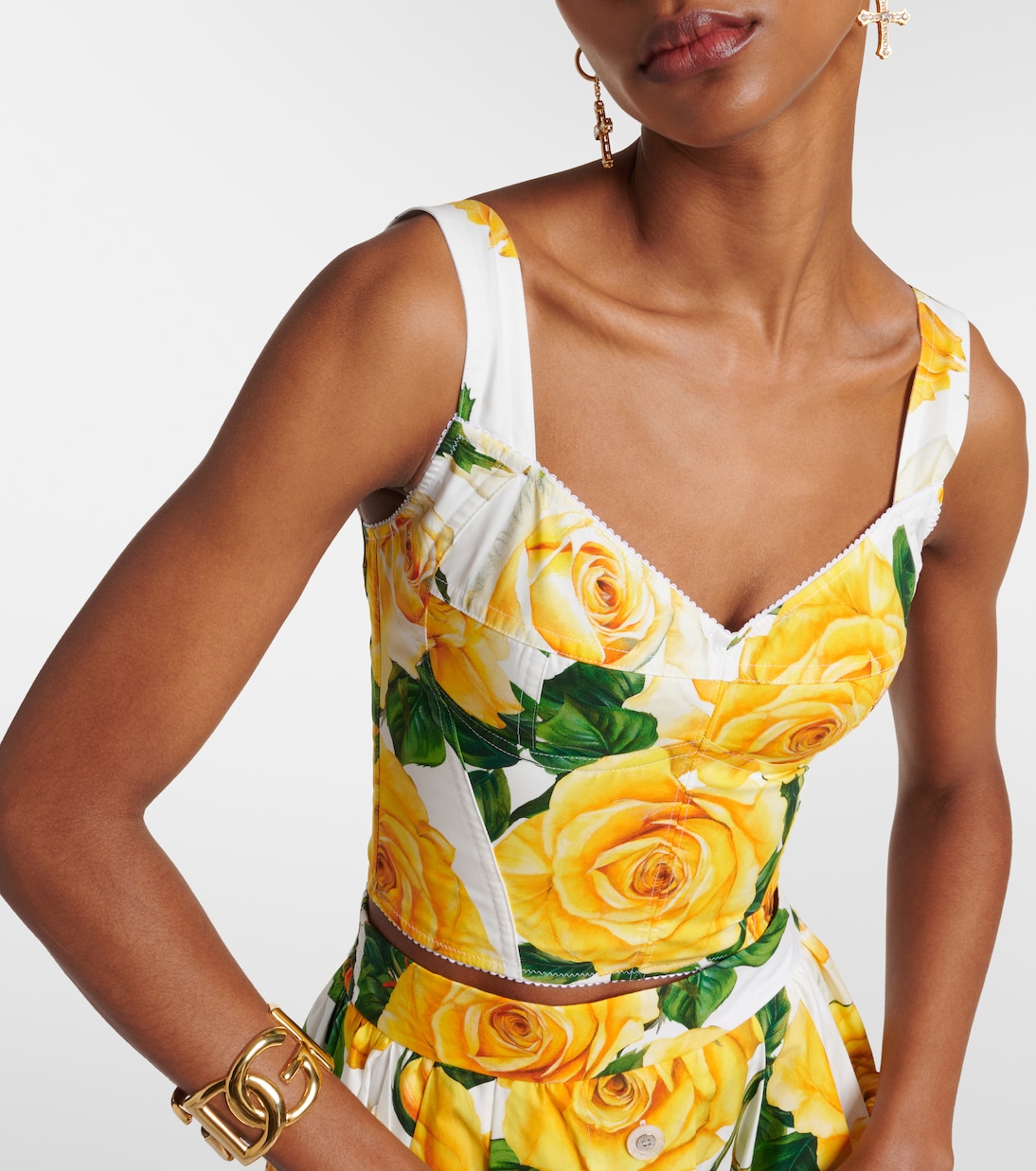 Bustier-Top aus einem Baumwollgemisch | Dolce&Gabbana