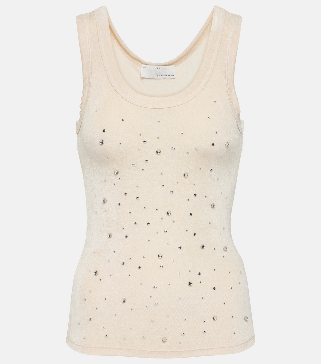 Beaded jersey tank top | Xu Zhi