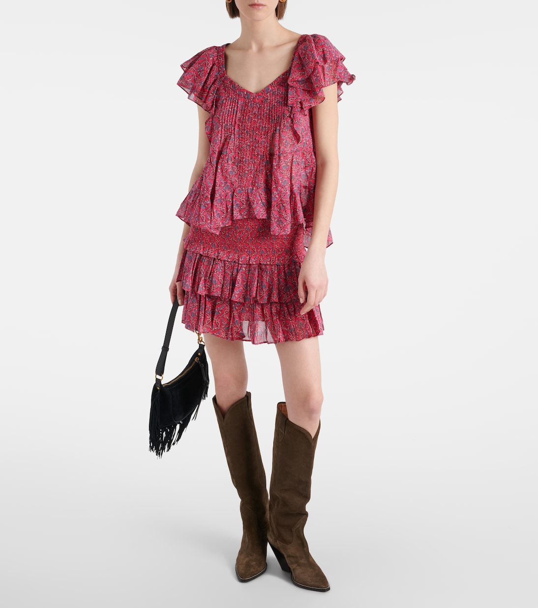 Minifalda Naomi de algodón fruncida | Marant Etoile