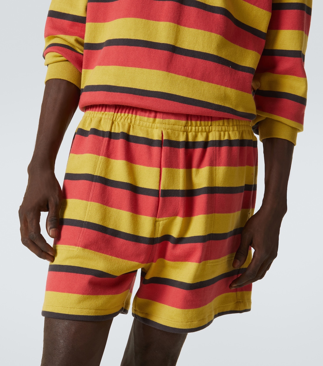 Rec striped cotton jersey shorts | Bode