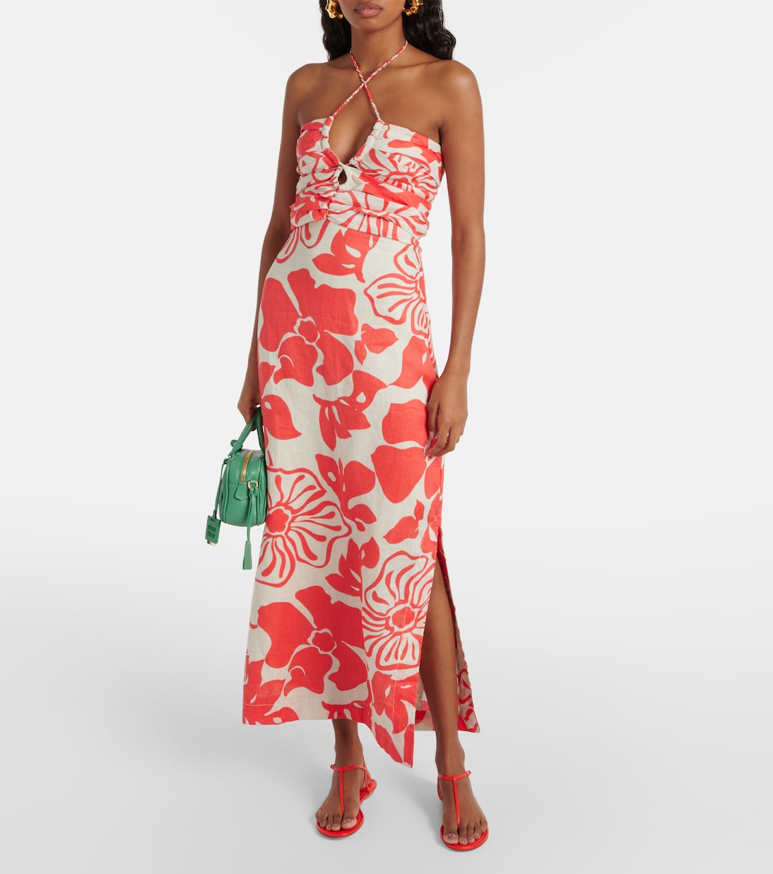 Tortugas floral linen maxi dress | Faithfull