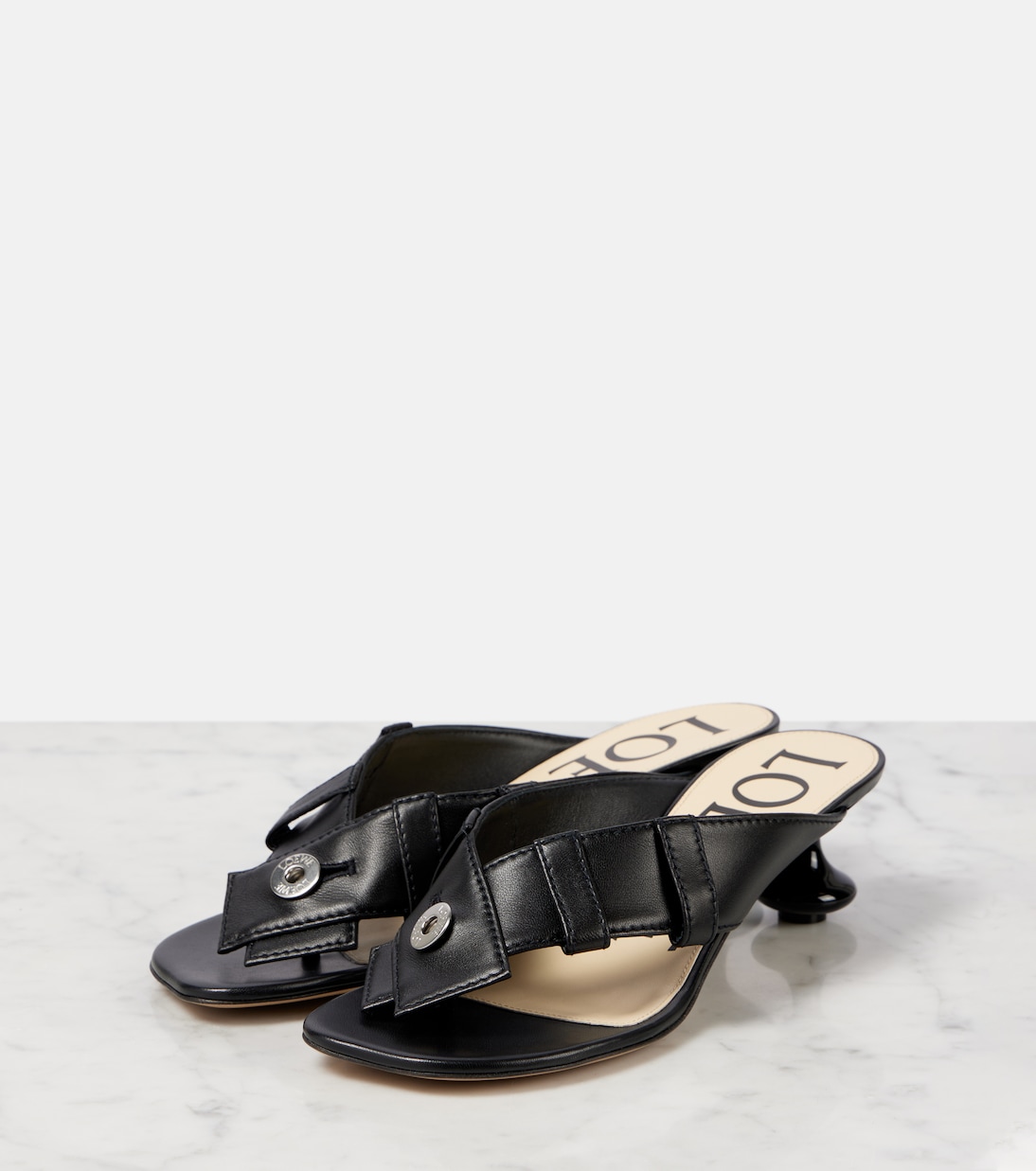 Toy Panta leather thong sandals | Loewe