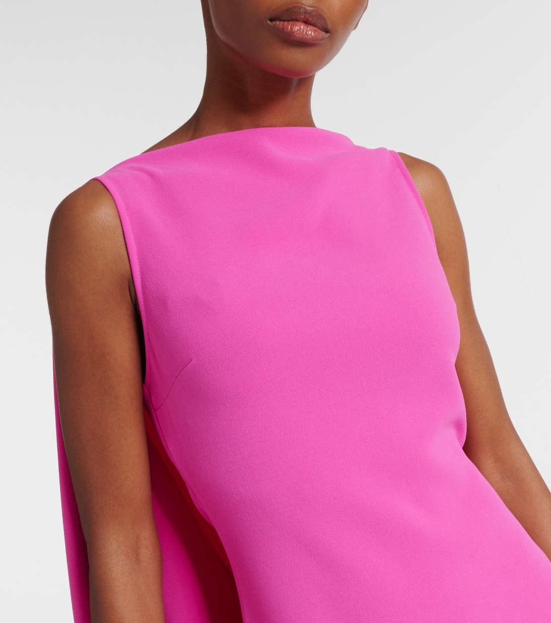 Kaila caped crêpe gown | Solace London