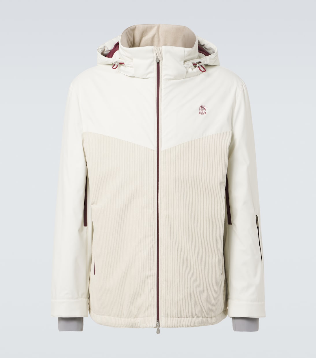 Corduroy-paneled ski jacket | Brunello Cucinelli