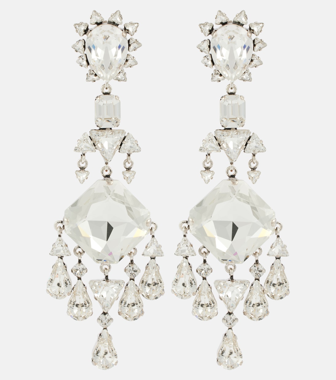 Orecchini a clip con cristalli | Saint Laurent