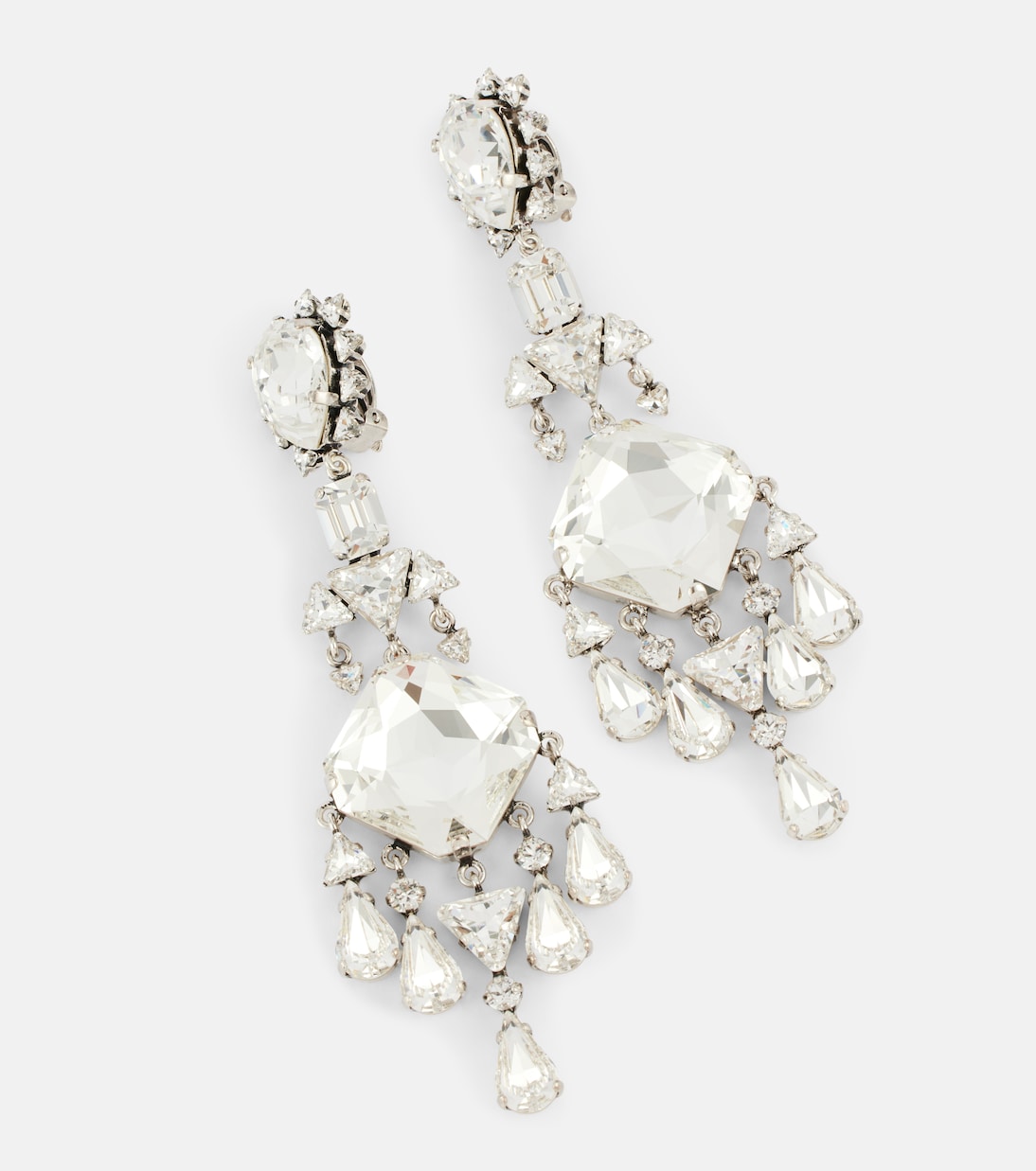 Orecchini a clip con cristalli | Saint Laurent
