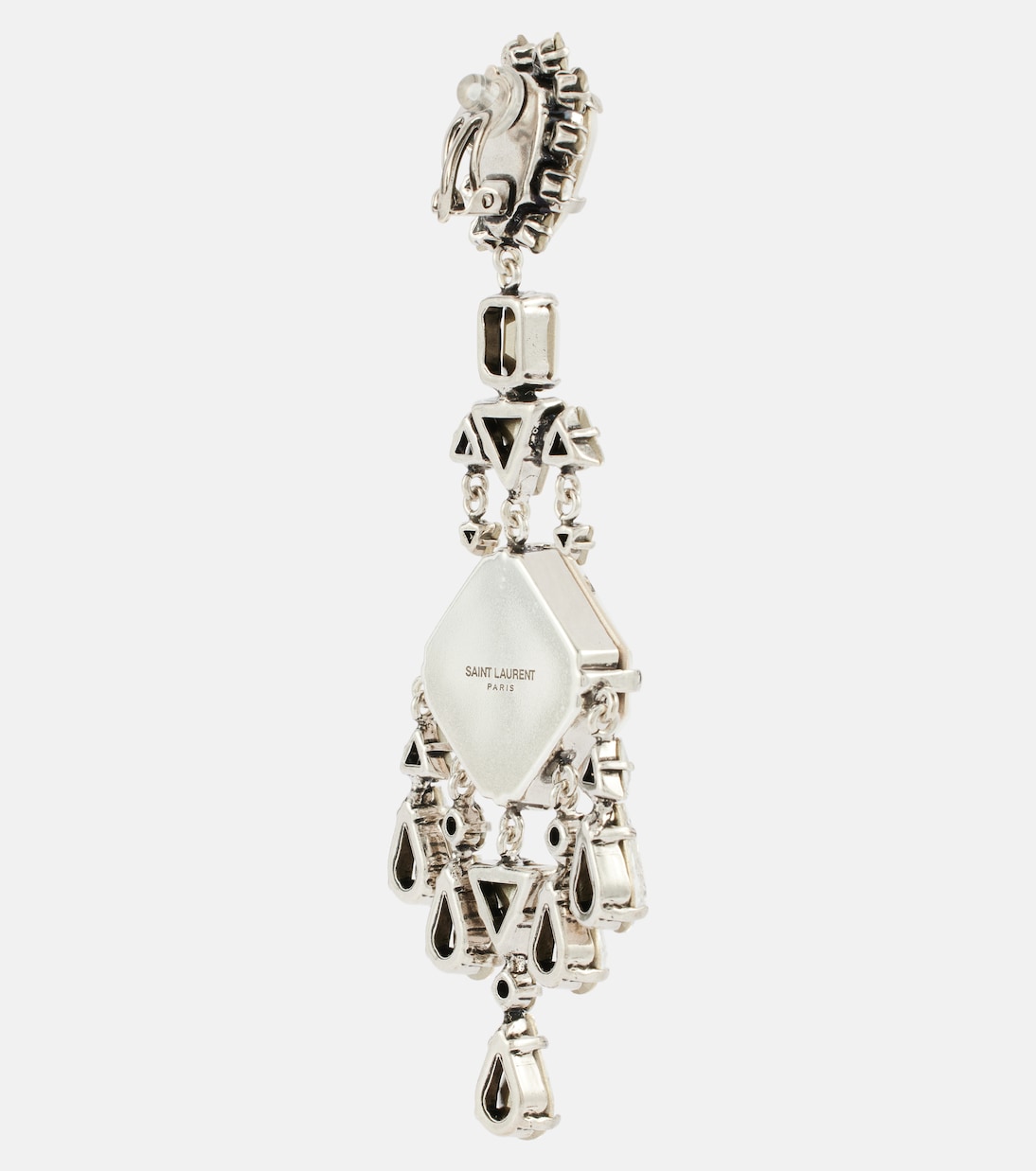 Orecchini a clip con cristalli | Saint Laurent