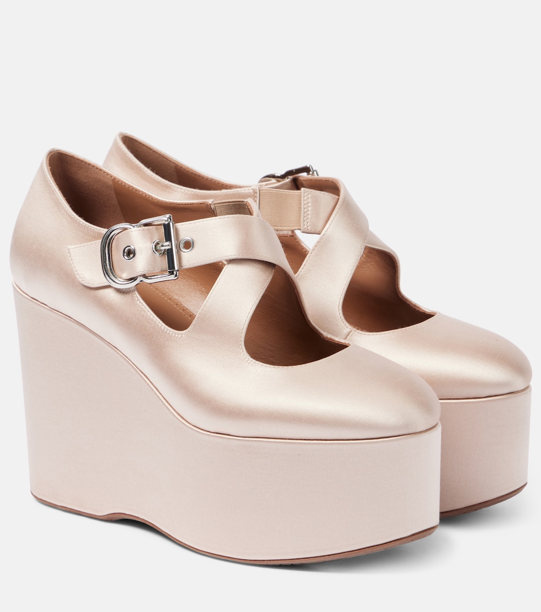 Ballerine 110 in raso con platform | Alaïa