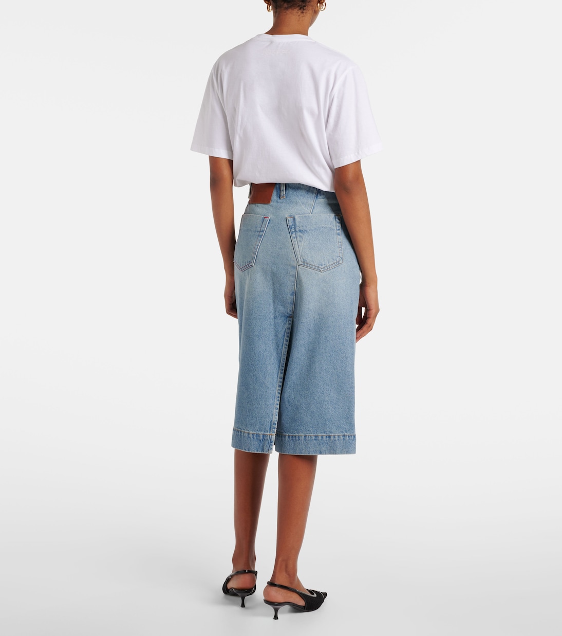 Falda envolvente de denim | Victoria Beckham