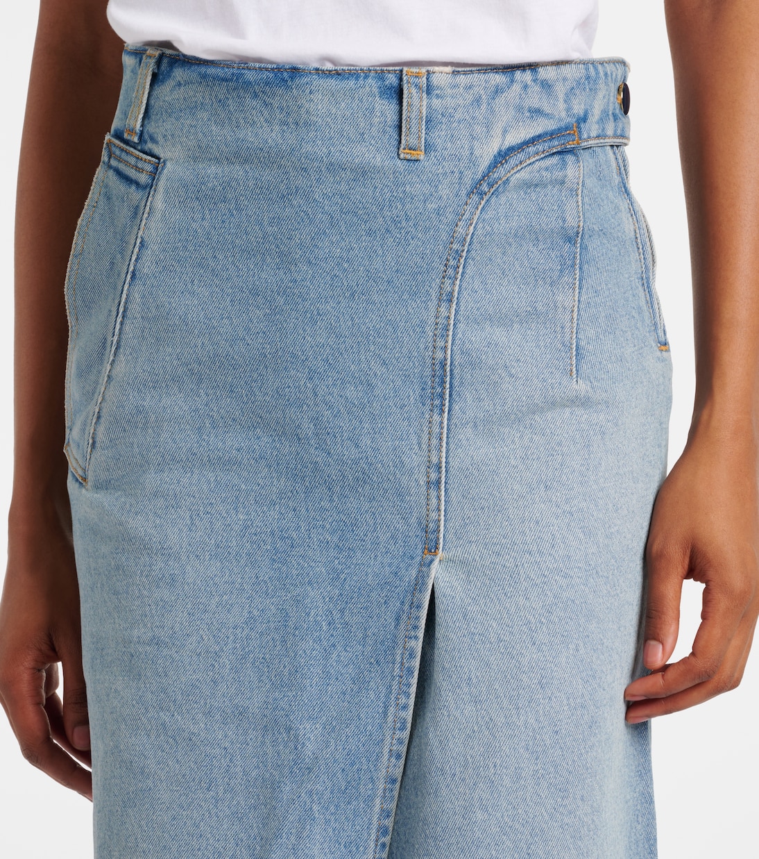 Falda envolvente de denim | Victoria Beckham