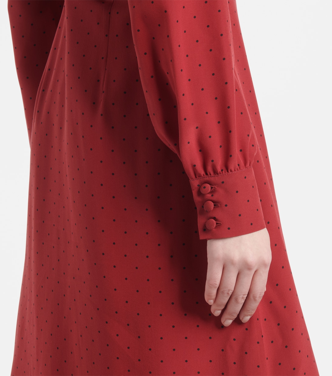Abito midi in seta a pois | Alessandra Rich