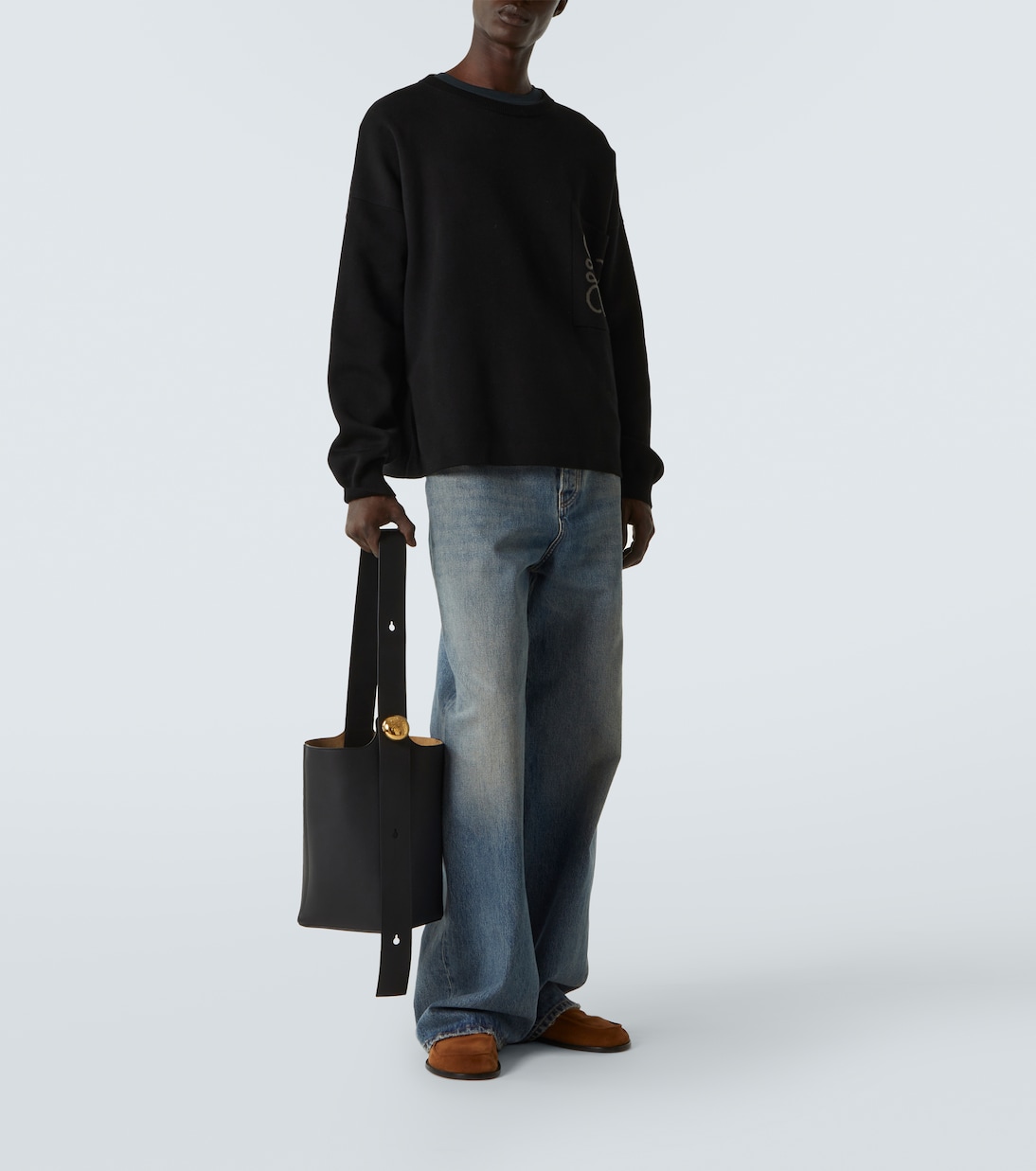 Bucket-Bag Pebble Medium aus Leder | Loewe