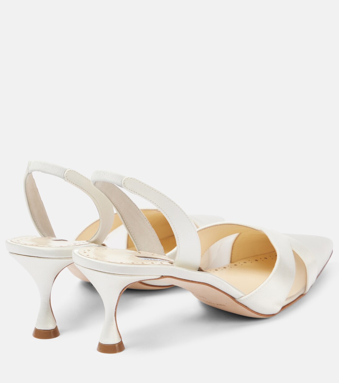 Pumps slingback Oyounsasli 50 in raso | Manolo Blahnik