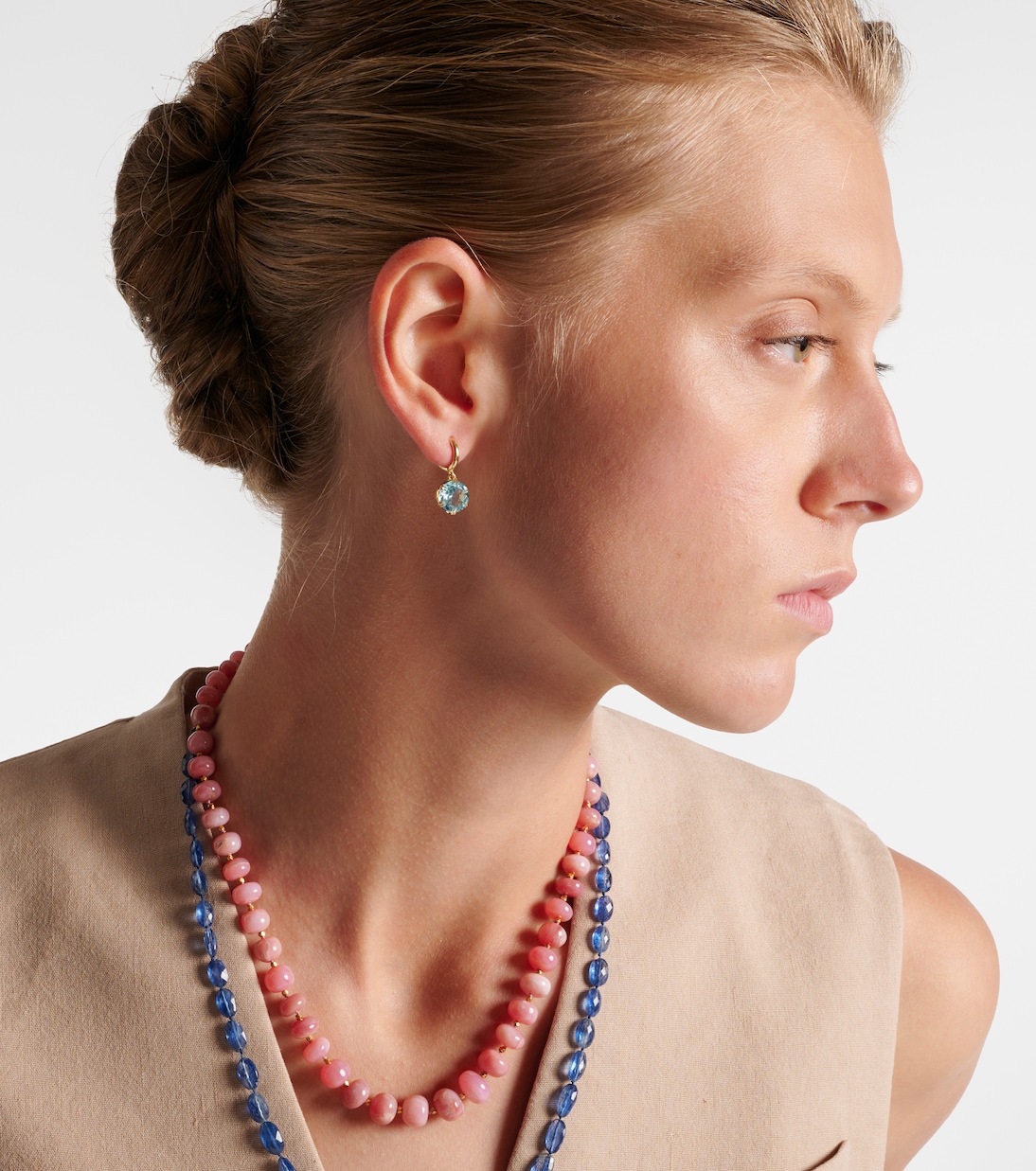 Orecchini in oro 18kt con topazio | Ileana Makri