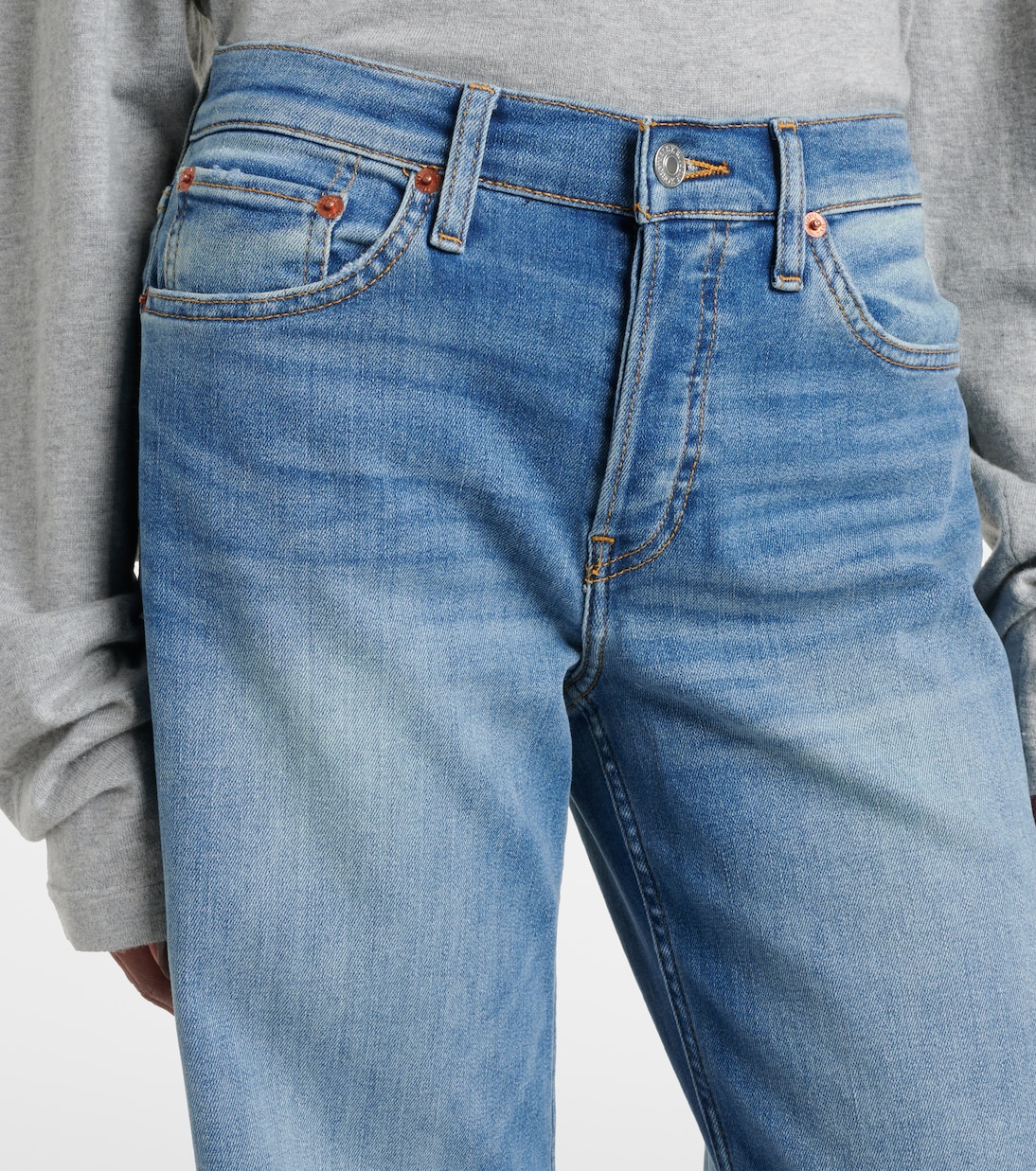 Jeans a gamba larga in cotone stretch | Re/Done