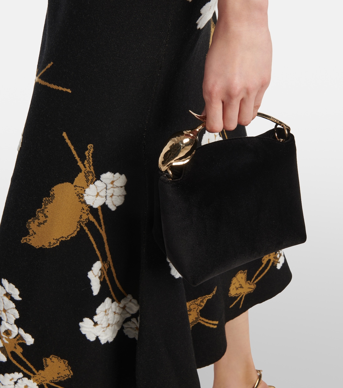 Tote Bloom Mini aus Samt | Erdem
