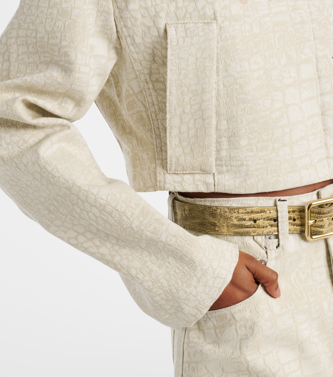 Marino De-Nîmes croc-effect denim jacket | Jacquemus