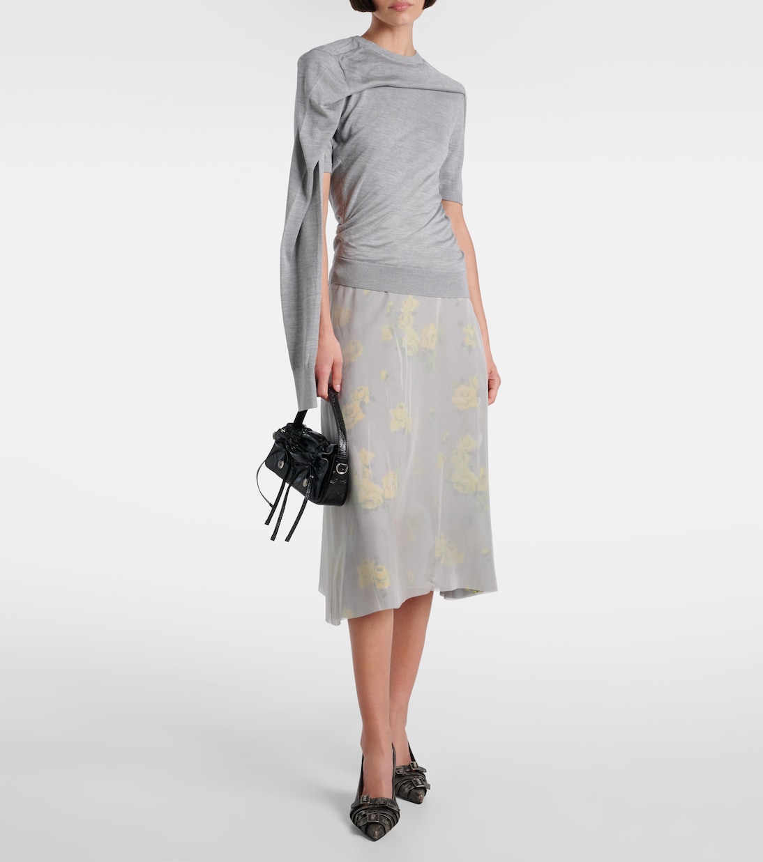 Draped silk jersey top | Acne Studios