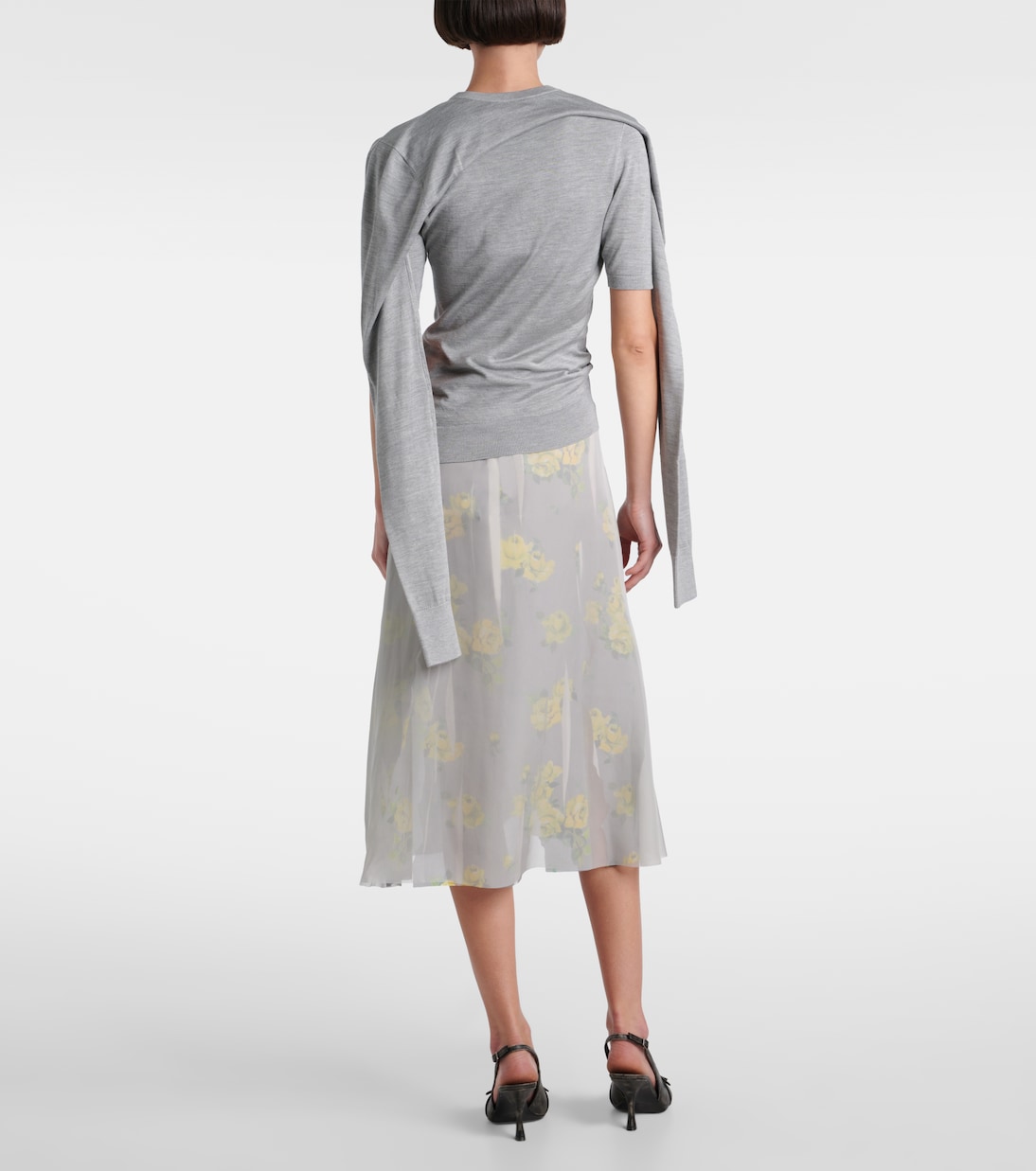 Draped silk jersey top | Acne Studios