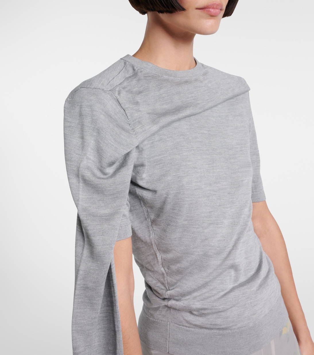 Draped silk jersey top | Acne Studios