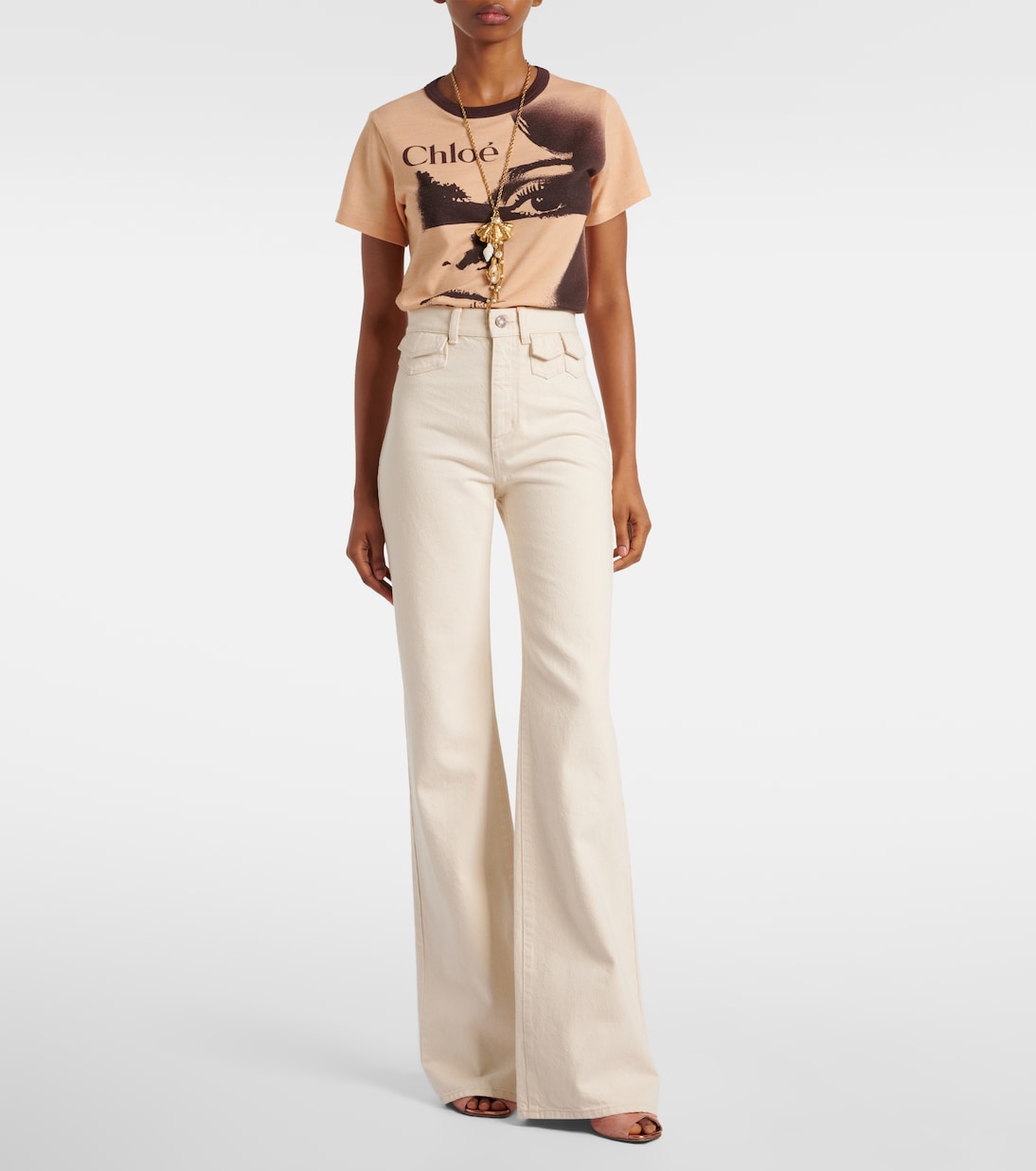 Jean flare à taille haute | Chloé