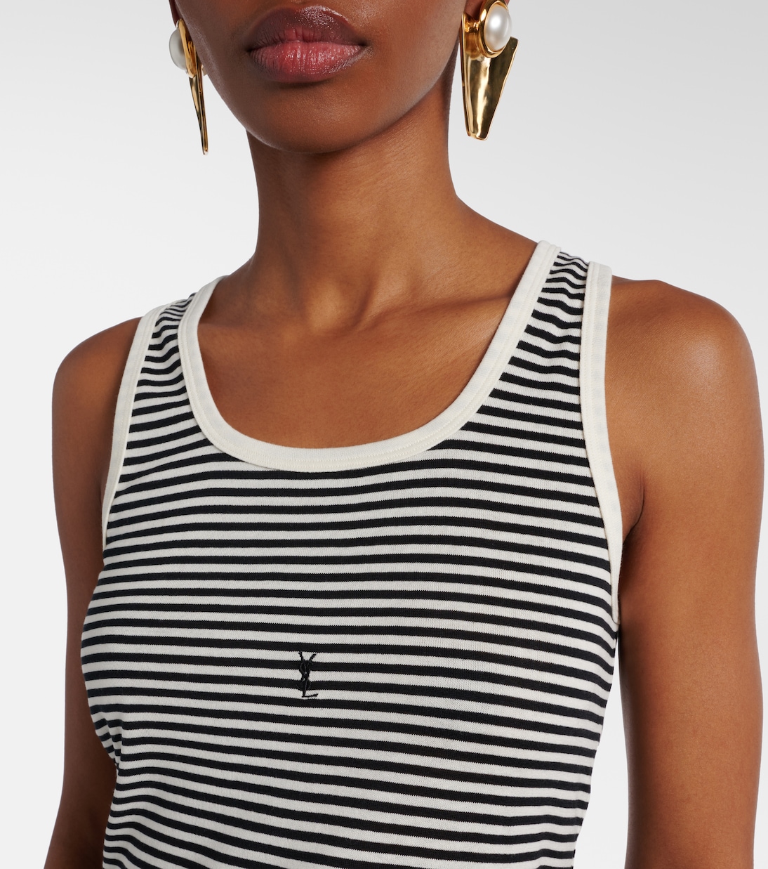 Top Cassandre in jersey di cotone | Saint Laurent
