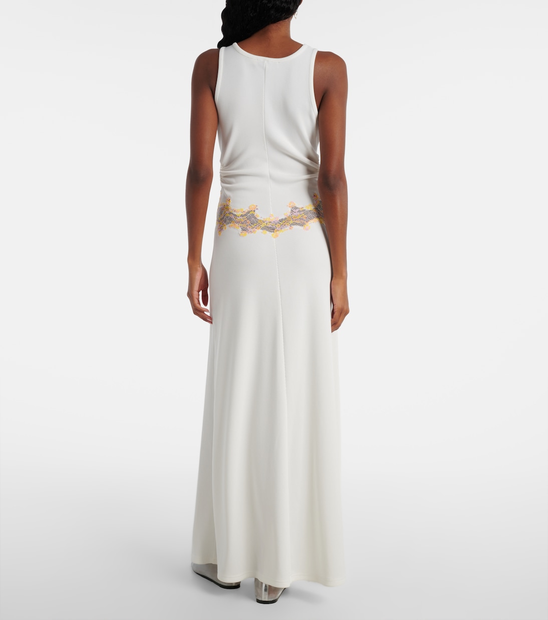 Abito lungo Crystal Orbit con pizzo | Christopher Esber